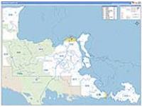 Chippewa, Mi Carrier Route Wall Map