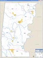 Choctaw, Al Carrier Route Wall Map