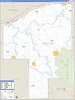 Choctaw, Ms Carrier Route Wall Map