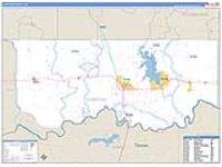 Choctaw, Ok Carrier Route Wall Map