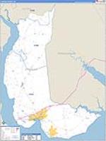 Chowan, Nc Carrier Route Wall Map