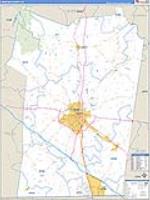 Christian, Ky Carrier Route Wall Map