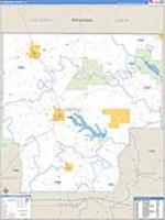 Claiborne Parish (), La Carrier Route Wall Map