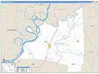 Claiborne, Ms Carrier Route Wall Map