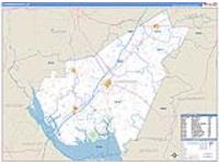 Clarendon, Sc Carrier Route Wall Map