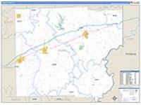 Clark, Il Carrier Route Wall Map