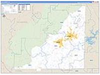 Clay, Al Carrier Route Wall Map