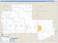 Clay, Ms Carrier Route Wall Map