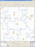 Clay, Ne Carrier Route Wall Map
