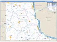 Clayton, Ia Carrier Route Wall Map