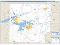 Cleburne, Ar Carrier Route Wall Map