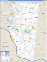 Clermont, Oh Carrier Route Wall Map