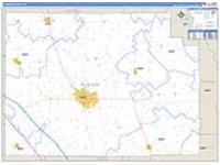 Clinton, In Carrier Route Wall Map