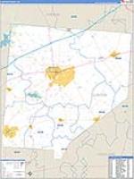 Clinton, Oh Carrier Route Wall Map