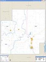 Coal, Ok Carrier Route Wall Map