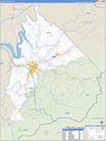 Cocke, Tn Carrier Route Wall Map