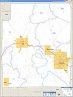 Coffee, Al Carrier Route Wall Map