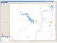 Coke, Tx Carrier Route Wall Map