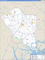 Colleton, Sc Carrier Route Wall Map