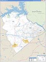 Columbia, Ga Carrier Route Wall Map