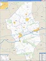 Columbia, Pa Carrier Route Wall Map