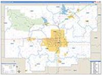 Comanche, Ok Carrier Route Wall Map