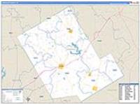 Comanche, Tx Carrier Route Wall Map