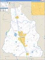Cook, Ga Carrier Route Wall Map