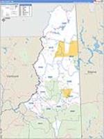 Coos, Nh Carrier Route Wall Map