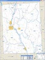 Cortland, Ny Carrier Route Wall Map