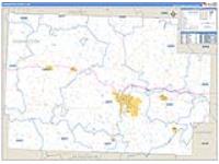 Coshocton, Oh Carrier Route Wall Map