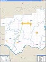 Cotton, Ok Carrier Route Wall Map