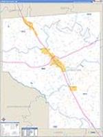 Covington, Ms Carrier Route Wall Map