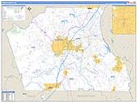 Coweta, Ga Carrier Route Wall Map