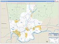 Crawford, Ar Carrier Route Wall Map