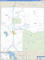 Crawford, Mi Carrier Route Wall Map