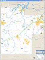 Creek, Ok Carrier Route Wall Map