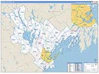 Cumberland, Me Carrier Route Wall Map