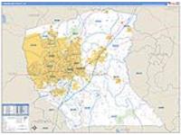 Cumberland, Nc Carrier Route Wall Map