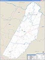 Cumberland, Va Carrier Route Wall Map