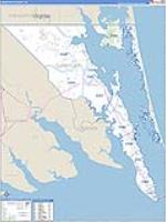 Currituck, Nc Carrier Route Wall Map