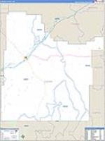 Custer, Mt Carrier Route Wall Map