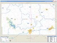 Custer, Ok Carrier Route Wall Map