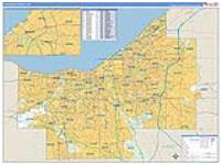 Cuyahoga, Oh Carrier Route Wall Map