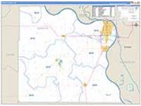 Dakota, Ne Carrier Route Wall Map