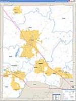 Dale, Al Carrier Route Wall Map