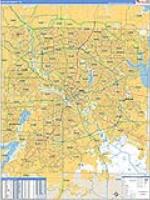 Dallas, Tx Carrier Route Wall Map