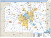 Dane, Wi Carrier Route Wall Map