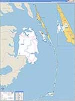 Dare, Nc Carrier Route Wall Map