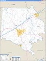 Davie, Nc Carrier Route Wall Map